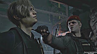 Resident Evil 4 Remake - Krauser Vs Leon Boss Fight & Luis Death Scene (4K 60FPS) 2023