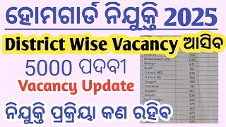 ହୋମଗାର୍ଡ ନିଯୁକ୍ତି 2025  !! Home Guard Recruitment 2025  !! District Wise Vacancy Details