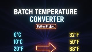 Python temperature converter | python project for beginners