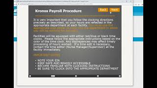 Kronos Time Clock Training Video 2
