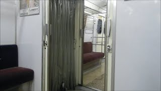 名鉄　蒲郡線ワンマン編成走行中の車内から！貫通扉が固定で開いたまま！　6000系蒲郡線ワンマン編成6010F普通蒲郡ゆき　6210号車から撮影！　名鉄シリーズ1213回