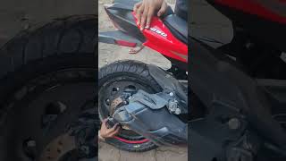 Dominar250 tyre upgrade 140/70-17 #ytshorts #shorts #bikeride #motovlog #automobile #bajaj  #dominar