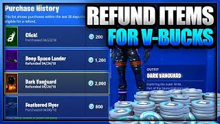 new how to refund sell skins and items for v bucks on - refund on fortnite v bucks