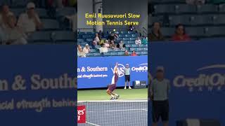 Emil Ruusuvuori Slow Motion Tennis Serve #ATP #ruusuvuori #tennisserve