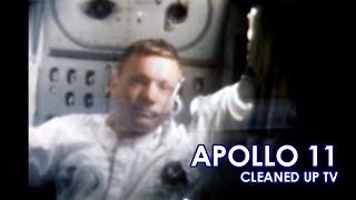 APOLLO 11 Stabilized TV - Armstrong's Comments (1969/07/23 22:11) [60fps]