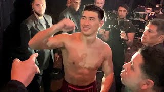 A VICTORIOUS DMITRY BIVOL CHEERED BY FANS LEAVES CANELO FIGHT UNDEFEATED
