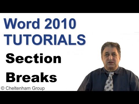 Word 2010 Tutorial | Section Breaks | Full Training Course