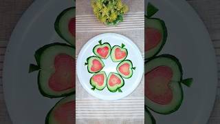 Salad Decorations ideas l Carrot Cutting skills #cucumbercarving #art #vegetableart #cookwithsidra
