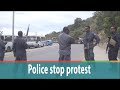 Police stop protest