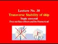 Lecture 30 Free surface effect (Ship stability)