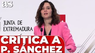 AYUSO critica que SÁNCHEZ quiera \