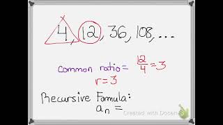 Geometric Sequences Recursive Formula