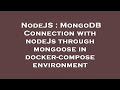 NodeJS : MongoDB Connection with nodeJs through mongoose in docker-compose environment