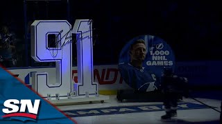 Lightning Honour Steven Stamkos Reaching 1,000-Game Milestone With Pre-Game Ceremony