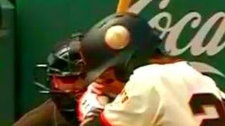 Buster Posey hit in head with a baseball San Fransisco Giants vs arizona Dbacks 4/10/2017