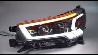 FAROL TOYOTA HILUX FULL LED DINÂMICO (2021 á 2023) - Cachorrão Auto Parts