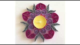 How to make Quilling Candle Holder, quilling mandala, quilling tutorials