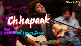 Chhapaak Title Track  Lyrics || Arijit Singh || Deepika P || Shankar-Ehsaan-Loy.