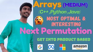 Next Permutation 😱O(N) time and 😱 O(1) space most optimal - DSA in Tamil ( C++, Java, Python)