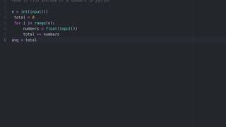 How to find Average of N Numbers in Python