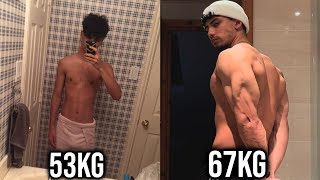MY NATURAL BODY TRANSFORMATION -  #MOTIVATION  - Skinny to Muscular