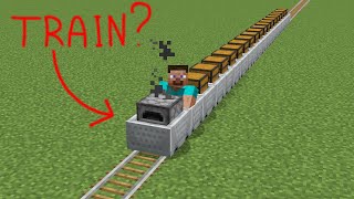 how to make a train in minecraft?