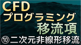 CFDプログラミング　移流項　⑩二次元非線形移流