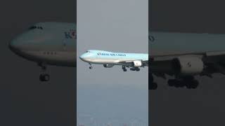 Korean Air Cargo 747-8F Landing at SFO