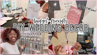 DIY WEDDING DECOR ON A BUDGET!💍| DIY Invitations, Table Decor, Wedding Favors + Shop with Me & HAUL