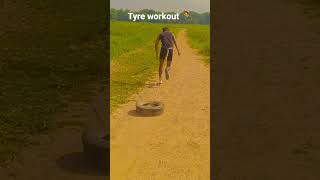 100 m athlete tyre workout and world athlete Olympic #shorts