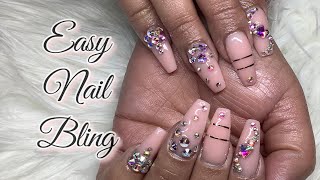 Bling Nails | Coffin Nails | Bulider Gel Fullset