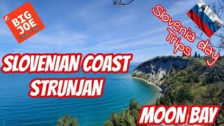 🇸🇮 Slovenia day trips - Slovenian coast Moon Bay in Strunjan [Mesečev zaliv]