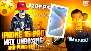 UNBOXING MY BRAND NEW IPHONE 15 PRO-MAX | PUBG MOBILE GAMEPLAY TEST