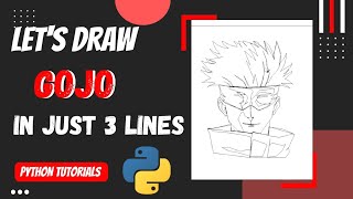 How to draw GOJO using python | Python tutorials for beginners