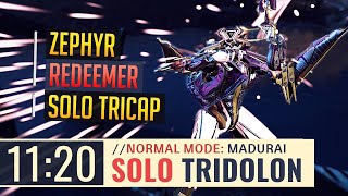 Warframe | Zephyr Rework: Harrier | REDEEMER PRIME: Solo Tricap [11:20]