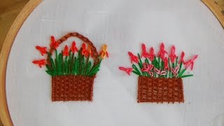 Hand Embroidery: Flower Basket Stitch