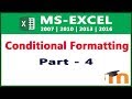 EXCEL 2013 Tutorial 16 in HINDI - Conditional formatting Part 4
