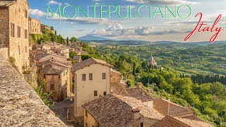 Montepulciano Tuscany, Walking and 4k Drone tour of the Beautiful Medieval Italian Town