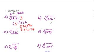 8.1 Example 1 Simplifying Higher Roots