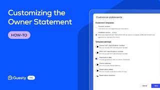 Customizing the Owner Statement | Guesty Pro