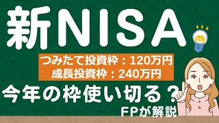 新NISA、今年の非課税枠を使い切るべき？ボーナスで成長投資枠を上手く活用する方法 FP花輪陽子が初心者に新NISA制度を分かりやすく解説 #nisa