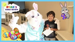 Easter Bunny visits Ryan's House and Family Fun Treasure Hunt for Surprise Easter Busket