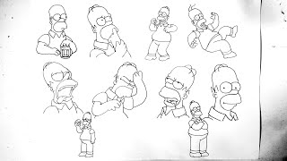 Homer Simpson Art | How to draw Homer Simpson step-by-step