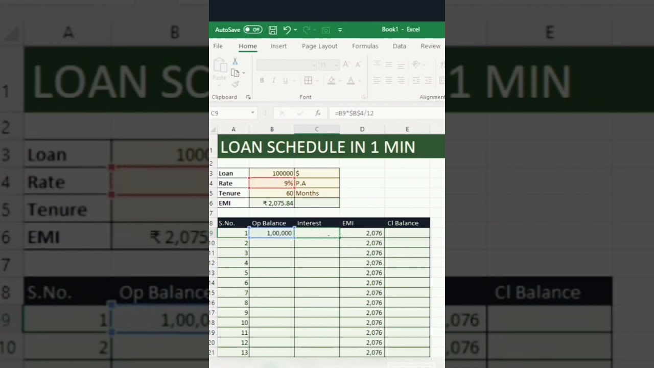 График кредитования Самый важный ярлык Excel #shorts #viralshort #excel