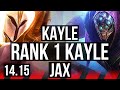 KAYLE vs JAX (TOP) | Rank 1 Kayle, 8 solo kills, 66% winrate, 41k DMG | TR Challenger | 14.15