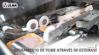 Embaladora Flow pack horizontal FS400 para produtos cárneos e avícolas em bandeja