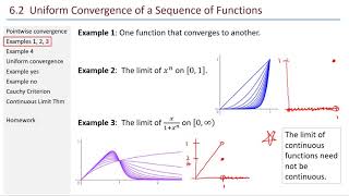 Math 441 - 6.2 Uniform Convergence