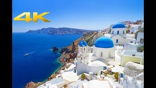 Santorini, Oia Greece   4K - Drone