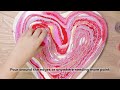 create a paint pour heart with supercell pouring paint