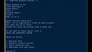 Sales and Inventory System Project in Python